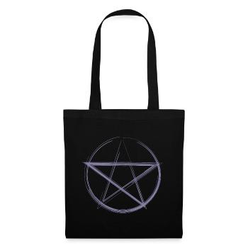 Croquis du Pentagramme violet - Sac en tissu - noir - Devant