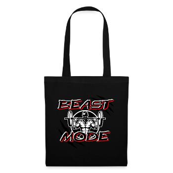 BEAST MODE // BLANC - Sac en tissu - noir - Devant