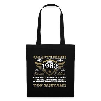 Vintage 1963 Geburtstagsgeschenk – 1963er Lustig - Stoffbeutel - Schwarz - Vorne