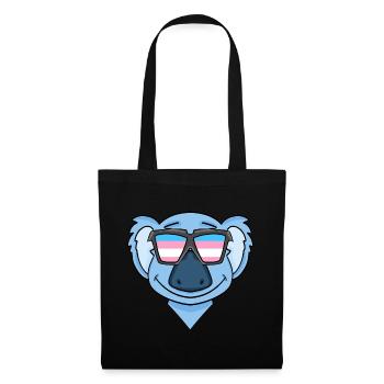 Transgender Transsexuell Koala Geschenk - Stoffbeutel - Schwarz - Vorne