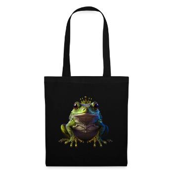 Froschkönig - Stoffbeutel - Schwarz - Vorne