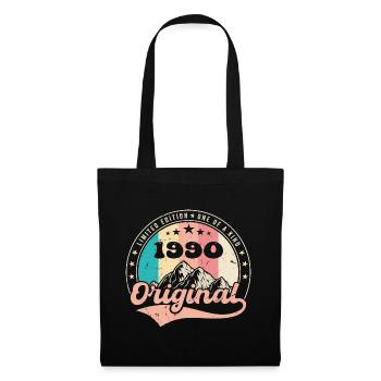 Geburtstagsgeschenk 1990 Frauen | Jahrgang 1990 - Stoffbeutel - Schwarz - Vorne