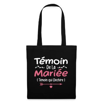 Témoin de la Mariée Témoin qui Déchire - Sac en tissu - noir - Devant