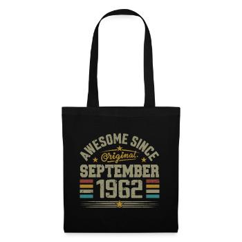 September 1962 Geschenk gebaut September 1962 - Stoffbeutel - Schwarz - Vorne