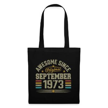 September 1973 Gift Built September 1973 - Tote Bag - black - Front