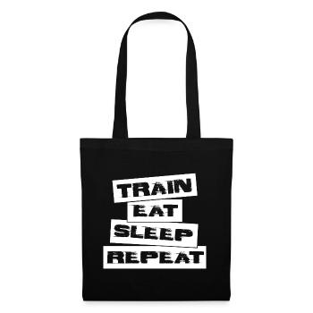 TRAIN EAT SLEEP REPEAT - Tote Bag - black - Front