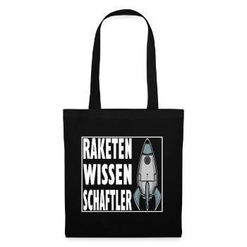 Raketenwissenschaft, Weltall, Rakete, Universum - Stoffbeutel - Schwarz - Vorne