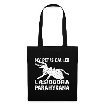 Mein Haustier heisst Lasiodora Parahybana - Stoffbeutel - Schwarz - Vorne