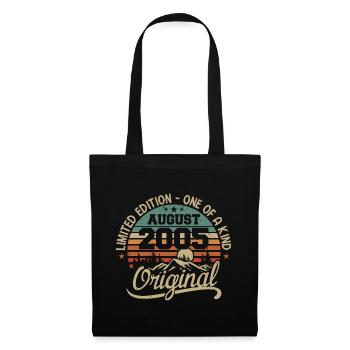 Août 2005 Cadeau D'anniversaire - Né en Août 2005 - Sac en tissu - noir - Devant