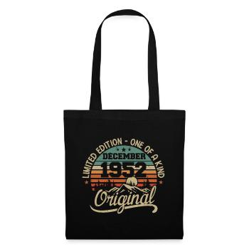 Original Cadeau Anniversaire 73 ans, Décembre 1952 - Sac en tissu - noir - Devant