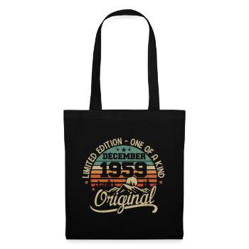 Original Cadeau Anniversaire 76 ans, Décembre 1949 - Sac en tissu - noir - Devant