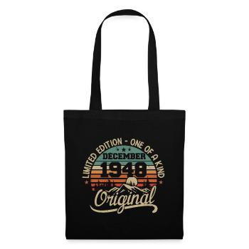 Original Cadeau Anniversaire 77 ans, Décembre 1948 - Sac en tissu - noir - Devant