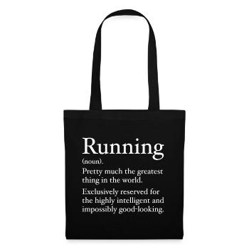 Définition du running - Sac en tissu - noir - Devant