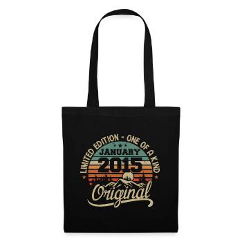 Janvier 2015 I Anniversaire Nées En Janvier 2015 - Sac en tissu - noir - Devant
