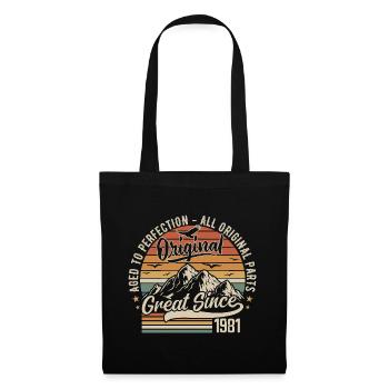 Vintage Born in 1981 | 44th Anniversary Gift 1981 - Tote Bag - black - Front
