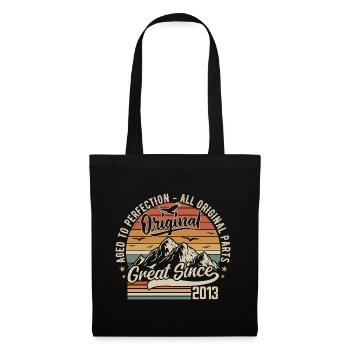 Vintage Né en 2013 | 12e Anniversaire Cadeau 2013 - Sac en tissu - noir - Devant