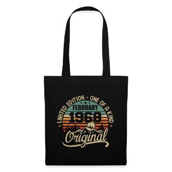 Né En Février 1968 Cadeau Millésime - Février 1968 - Sac en tissu - noir - Devant