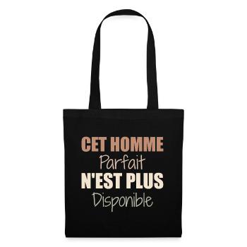 Cet homme parfait n'est plus disponible couple - Sac en tissu - noir - Devant