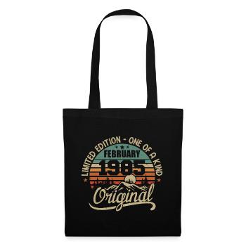 Né En Février 1985 Cadeau Millésime - Février 1985 - Sac en tissu - noir - Devant