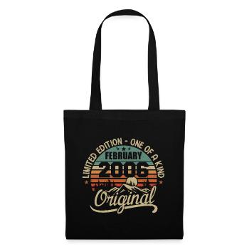 Born In February 2006 Vintage Gift - February 2006 - Tote Bag - black - Front