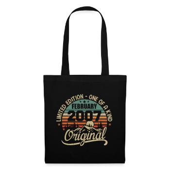 Born In February 2007 Vintage Gift - February 2007 - Tote Bag - black - Front