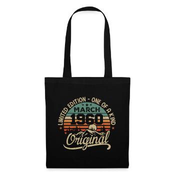 Original Mars 1960 Cadeau Anniversaire Mars 1960 - Sac en tissu - noir - Devant