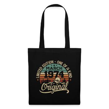 Original March 1974 Birthday Gift March 1974 - Tote Bag - black - Front