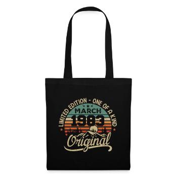 Original Mars 1983 Cadeau Anniversaire Mars 1983 - Sac en tissu - noir - Devant
