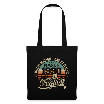 Original Mars 1990 Cadeau Anniversaire Mars 1990 - Sac en tissu - noir - Devant