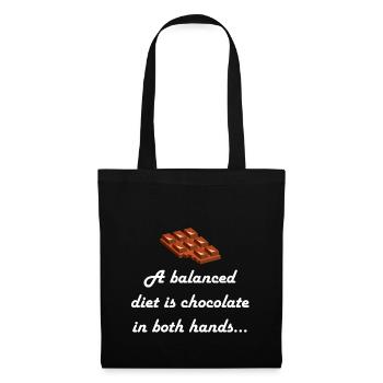 chocolat - Sac en tissu - noir - Devant