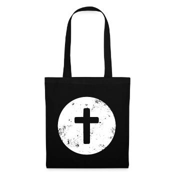 Jesus Christ cross symbol - Tote Bag - black - Front