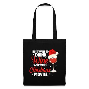 Wine Christmas - Tote Bag - black - Front
