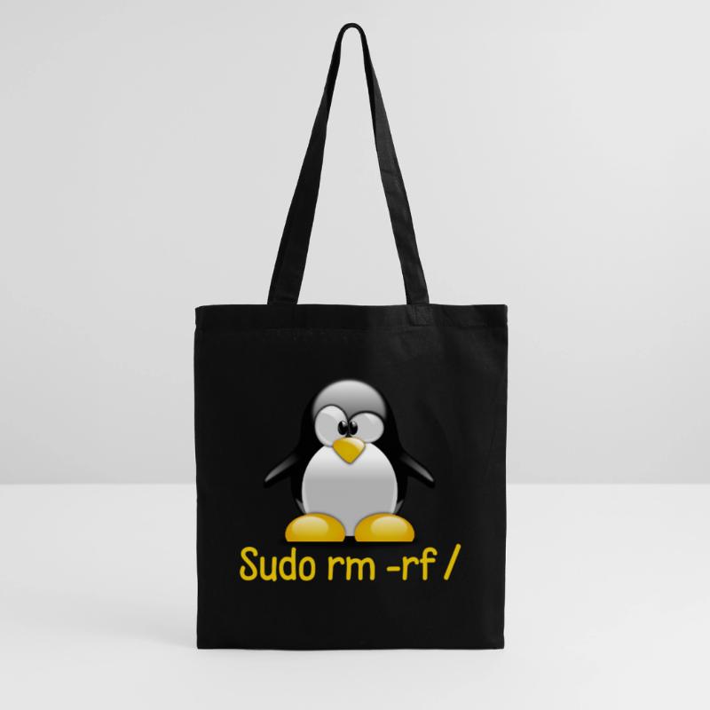 Sudo rm -rf / Programmer Tux Penguin Coding Tote Bag