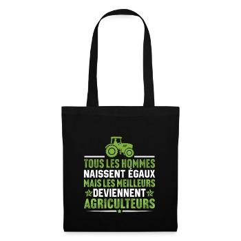 les meilleurs deviennent agriculteurs - Sac en tissu - noir - Devant