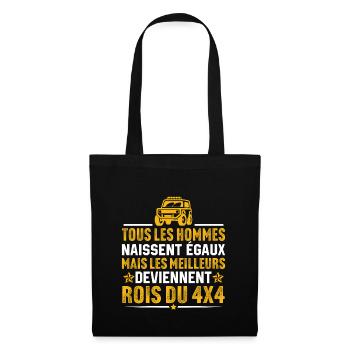 les meilleurs deviennent rois du 4x4 pilote de 4x4 - Sac en tissu - noir - Devant