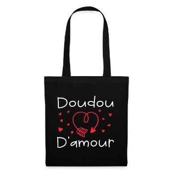 Doudou d'amour - Sac en tissu - noir - Devant