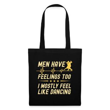 Danse Slogan Ballroom Couple Dance Dance Floor - Sac en tissu - noir - Devant