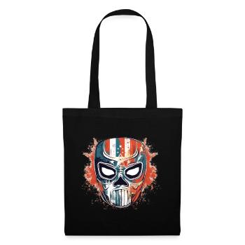 Lucha Libre Mexikanische Wrestling Maske Luchador - Stoffbeutel - Schwarz - Vorne