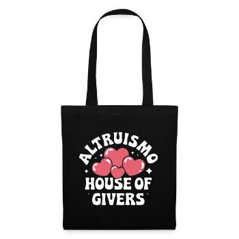 Altruisme Don désintéressé Donner d’école - Sac en tissu - noir - Devant