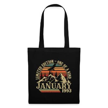 Janvier 1993 - Cadeau Anniversaire Janvier 1993 - Sac en tissu - noir - Devant