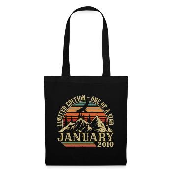 Janvier 2010 - Cadeau Anniversaire Janvier 2010 - Sac en tissu - noir - Devant