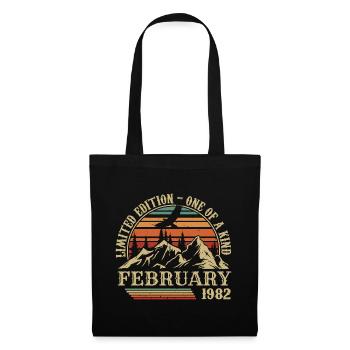 February 1982 Retro Born February 1982 Birthday - Tote Bag - black - Front
