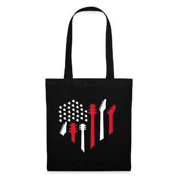 Guitar HeartAmerica USA Music Lovers 4 juillet - Sac en tissu - noir - Devant