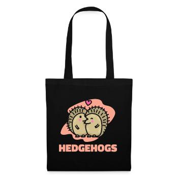 Valentinstag Geschenk Igel - Stoffbeutel - Schwarz - Vorne