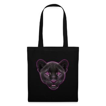 Pink Baby Panther | Baby Panther Head - Tote Bag - black - Front