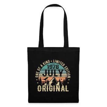 Anniversaire de juillet 1978 Cadeau d'anniversaire de juillet 1978 - Sac en tissu - noir - Devant