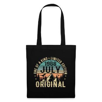 Anniversaire de juillet 1968 Cadeau d'anniversaire de juillet 1968 - Sac en tissu - noir - Devant
