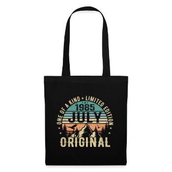 Anniversaire de juillet 1985 Cadeau d’anniversaire de juillet 1985 - Sac en tissu - noir - Devant