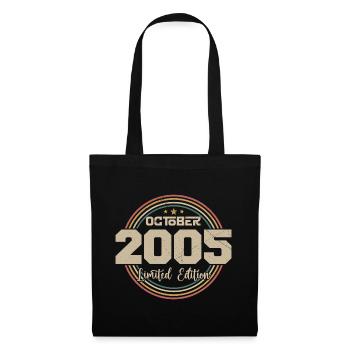 Born in October 2005 Retro Birthday October 2005 - Tote Bag - black - Front
