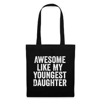 Awesome like my younGest daughter - Sac en tissu - noir - Devant